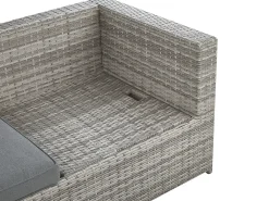Set di divani angolari da giardino 5 posti SABBIA Lato destro Modulare Rattan sintetico (PE) Grigio chiaro