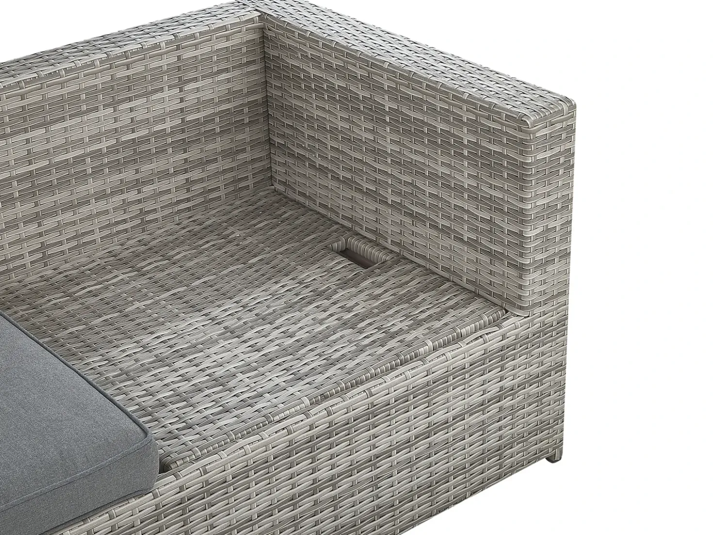 Set di divani angolari da giardino 5 posti SABBIA Lato destro Modulare Rattan sintetico (PE) Grigio chiaro