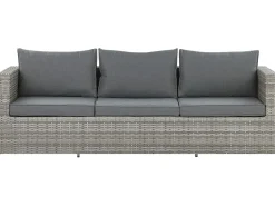 Set di divani angolari da giardino 5 posti SABBIA Lato destro Modulare Rattan sintetico (PE) Grigio chiaro