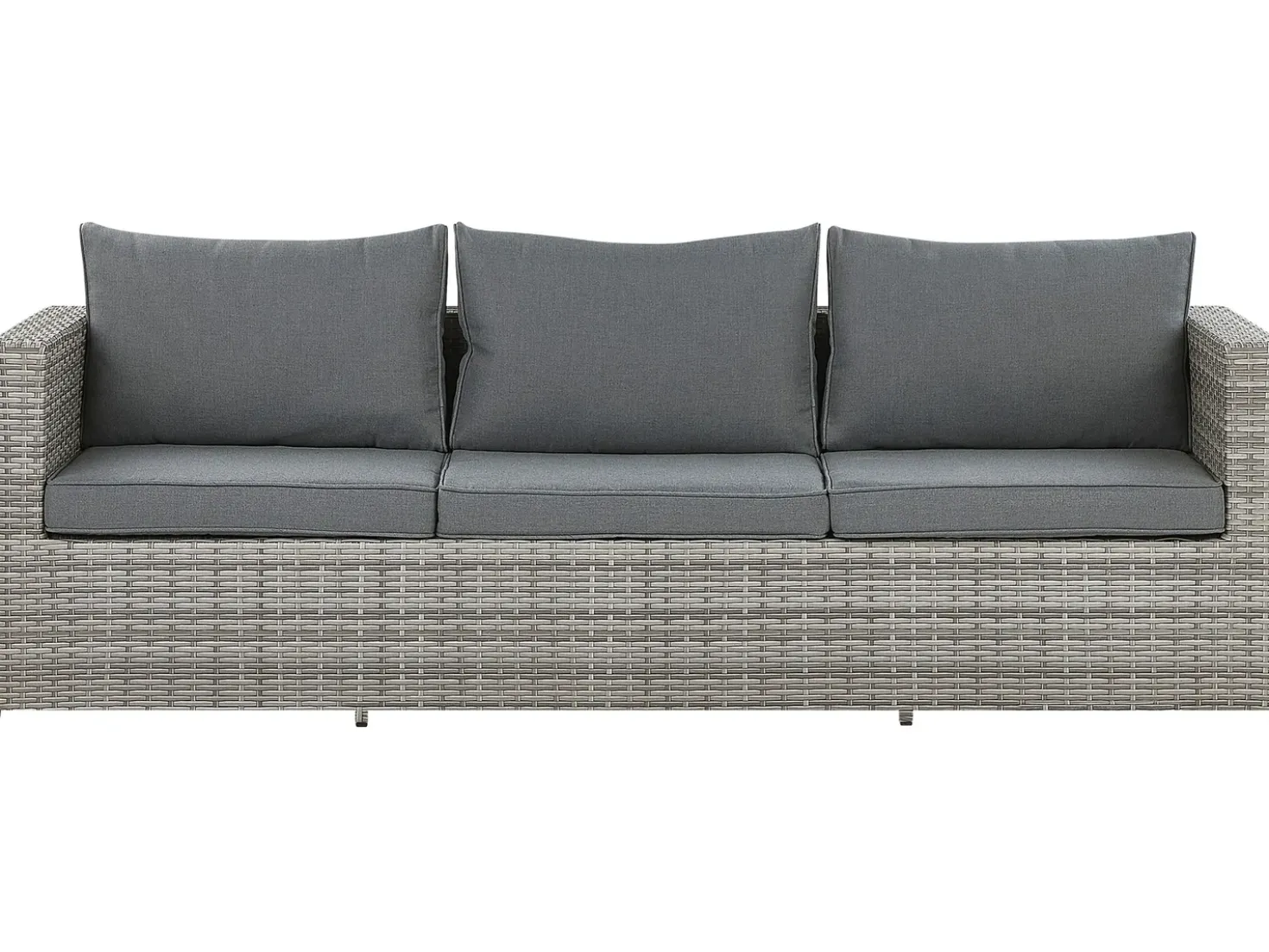 Set di divani angolari da giardino 5 posti SABBIA Lato destro Modulare Rattan sintetico (PE) Grigio chiaro