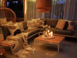 Set di divani angolari da giardino 5 posti POSITANO Grigio