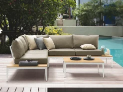 Set di divani angolari da giardino 5 posti POSITANO Grigio