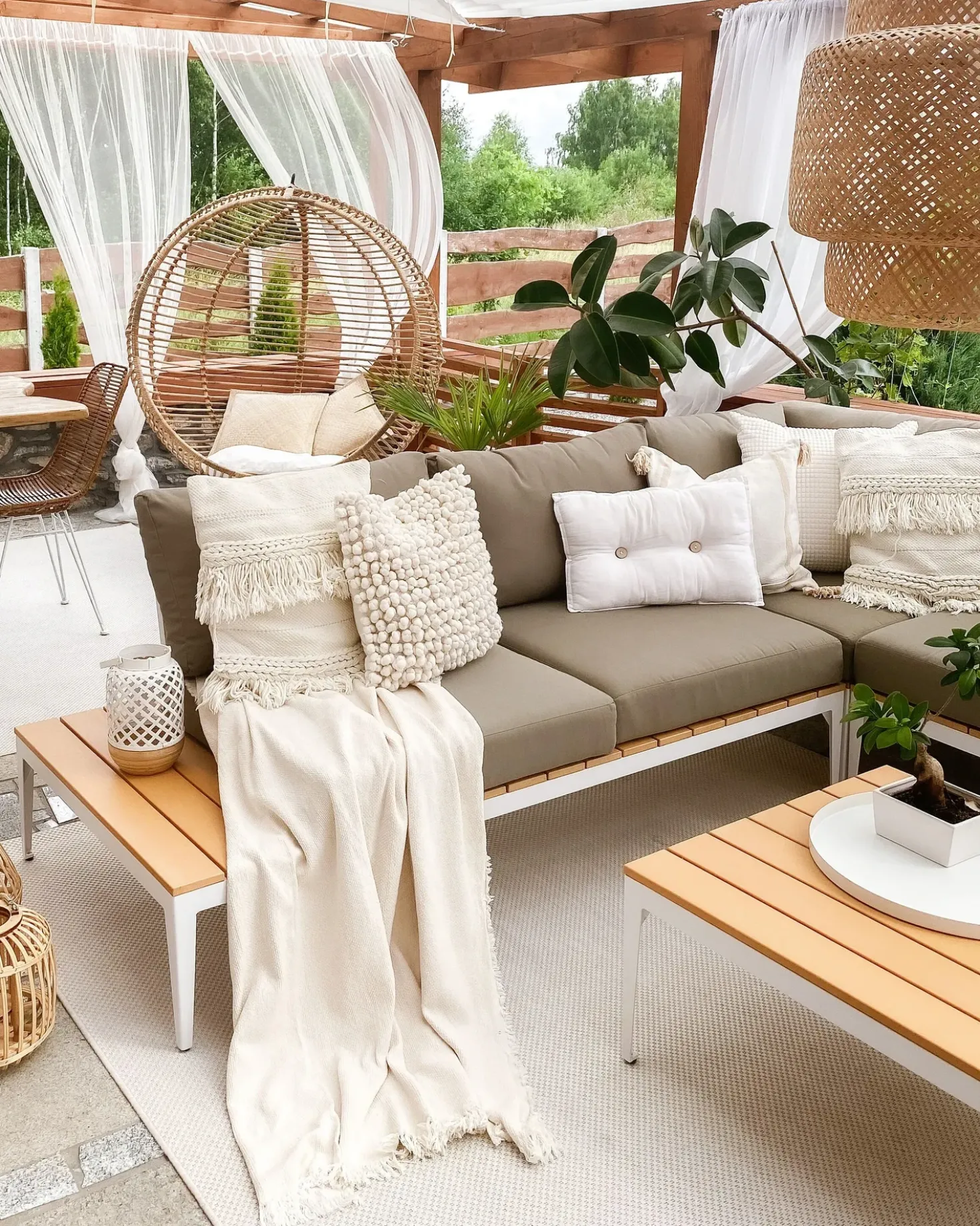 Set di divani angolari da giardino 5 posti POSITANO Grigio