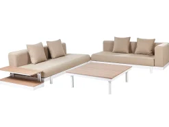 Set di divani angolari da giardino 5 posti MISSANELLO Beige