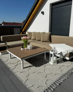 Set di divani angolari da giardino 5 posti MISSANELLO Beige