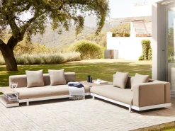 Set di divani angolari da giardino 5 posti MISSANELLO Beige