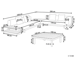 Set di divani angolari da giardino 5 posti MISSANELLO Beige