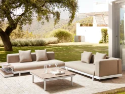 Set di divani angolari da giardino 5 posti MISSANELLO Beige