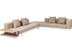 Set di divani angolari da giardino 5 posti MISSANELLO Beige