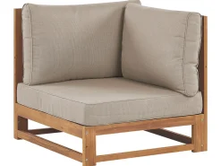 Set di divani angolari da giardino 4 posti TIMOR Lato destro Modulare Legno di acacia certificato Marrone chiaro
