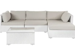 Set di divani angolari da giardino 4 posti SANO Lato Sinistro Modulare Rattan sintetico (PE) Bianco