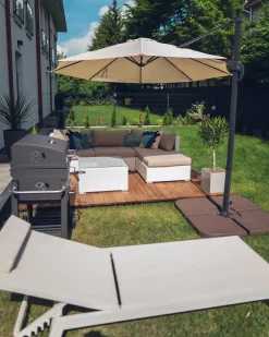 Set di divani angolari da giardino 4 posti SANO Lato Sinistro Modulare Rattan sintetico (PE) Bianco
