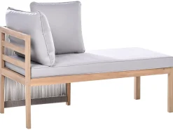 Set di divani angolari da giardino 3 posti ARABBA Lato Sinistro Legno di acacia certificato Grigio