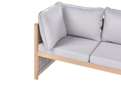 Set di divani angolari da giardino 3 posti ARABBA Lato Sinistro Legno di acacia certificato Grigio