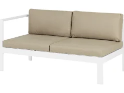 Set di divani angolari da giardino 5 posti MESSINA Lato Sinistro Metallo Beige sabbia