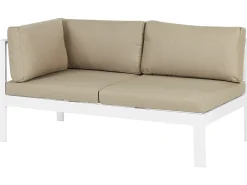 Set di divani angolari da giardino 5 posti MESSINA Lato Sinistro Metallo Beige sabbia