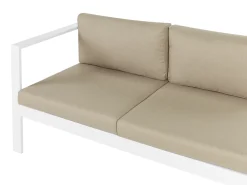 Set di divani angolari da giardino 5 posti MESSINA Lato Sinistro Metallo Beige sabbia