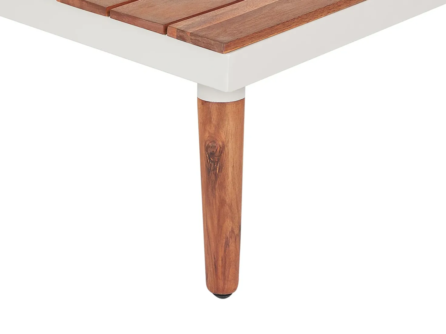 Set di divani angolari da giardino 5 posti CORATO Legno d'acacia Bianco sporco