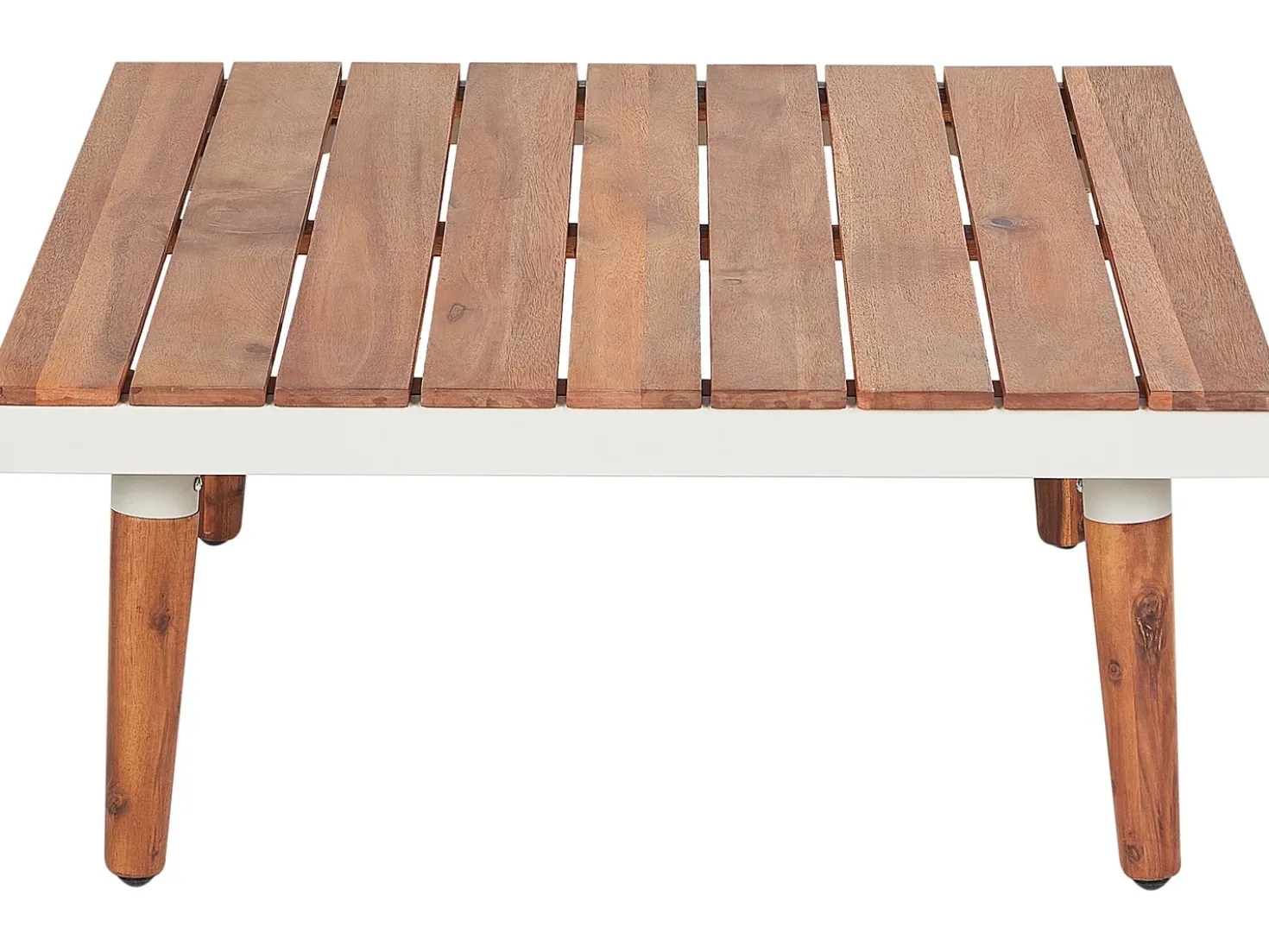 Set di divani angolari da giardino 5 posti CORATO Legno d'acacia Bianco sporco