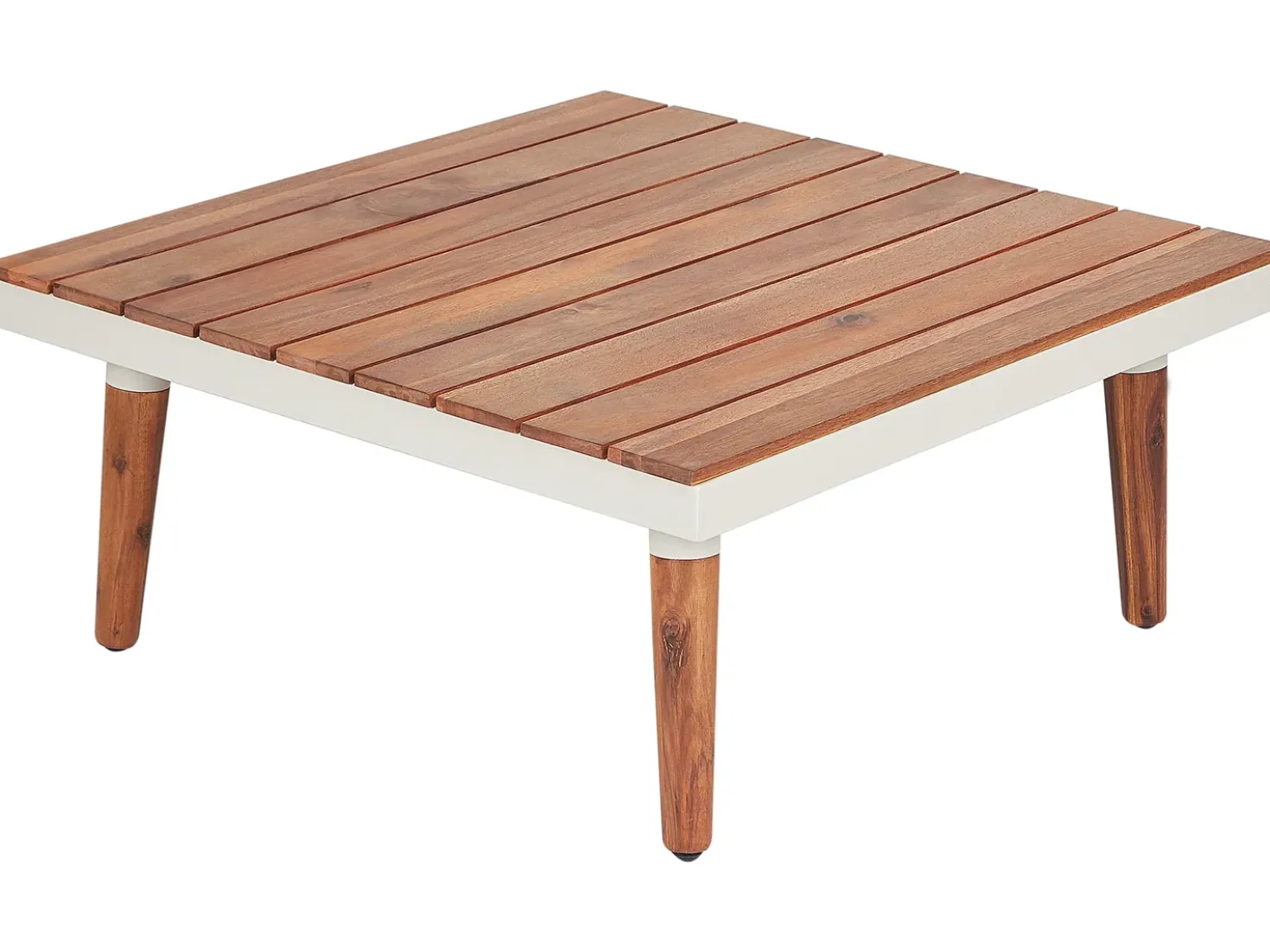 Set di divani angolari da giardino 5 posti CORATO Legno d'acacia Bianco sporco