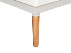 Set di divani angolari da giardino 5 posti CORATO Legno d'acacia Bianco sporco