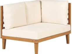 Set di divani angolari da giardino 4 posti BARATTI Lato Sinistro Legno d'acacia Marrone