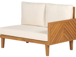 Set di divani angolari da giardino 4 posti BARATTI Lato Sinistro Legno d'acacia Marrone