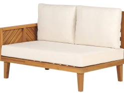 Set di divani angolari da giardino 4 posti BARATTI Lato Sinistro Legno d'acacia Marrone