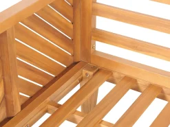 Set di divani angolari da giardino 4 posti BARATTI Lato Sinistro Legno d'acacia Marrone