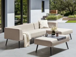 Set di divani angolari da giardino 4 posti SORRIVOLI Lato Sinistro Beige