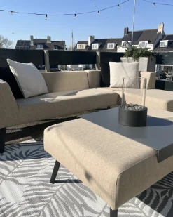 Set di divani angolari da giardino 4 posti SORRIVOLI Lato Sinistro Beige