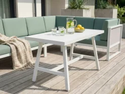 Set di divani angolari da giardino 6 posti CASTELLA/FRATTE Lato Sinistro Metallo Verde