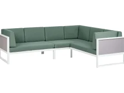 Set di divani angolari da giardino 6 posti CASTELLA/FRATTE Lato Sinistro Metallo Verde
