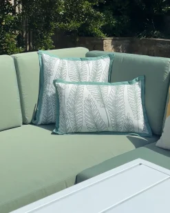 Set di divani angolari da giardino 6 posti CASTELLA/FRATTE Lato Sinistro Metallo Verde