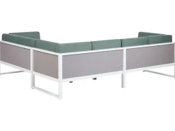 Set di divani angolari da giardino 6 posti CASTELLA/FRATTE Lato Sinistro Metallo Verde