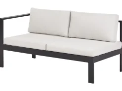 Set di divani angolari da giardino 5 posti MESSINA Lato Sinistro Metallo Bianco sporco