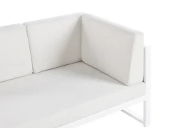 Set di divani angolari da giardino 6 posti CASTELLA/FRATTE Lato Sinistro Metallo Bianco sporco
