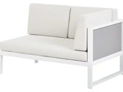 Set di divani angolari da giardino 6 posti CASTELLA/FRATTE Lato Sinistro Metallo Bianco sporco