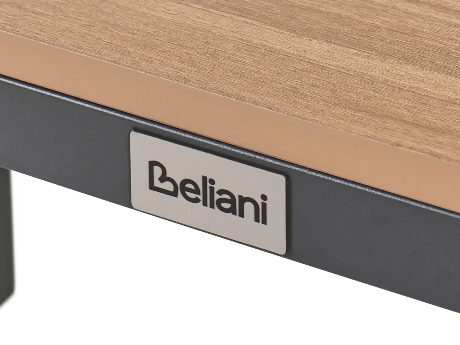 Set di divani angolari da giardino 4 posti PIENZA Lato Sinistro Marrone chiaro/Grigio