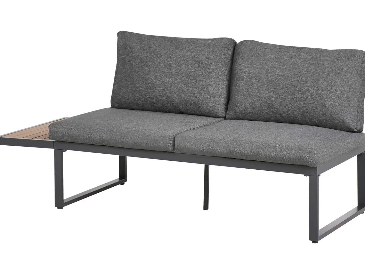 Set di divani angolari da giardino 4 posti PIENZA Lato Sinistro Marrone chiaro/Grigio