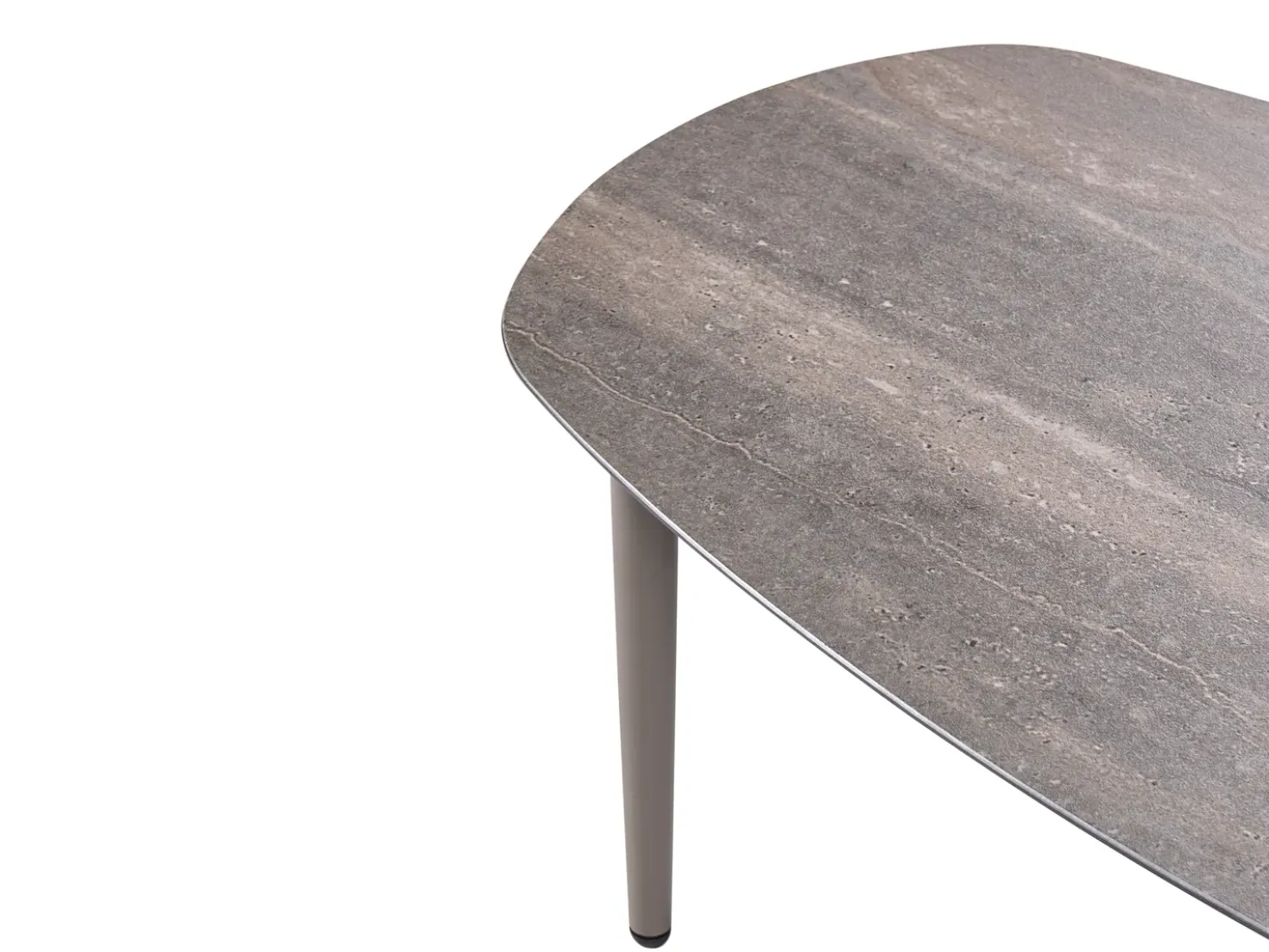 Set di divani angolari da giardino 3 posti LEFFE Lato destro Metallo Beige
