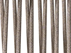 Set di divani angolari da giardino 3 posti LEFFE Lato destro Metallo Beige