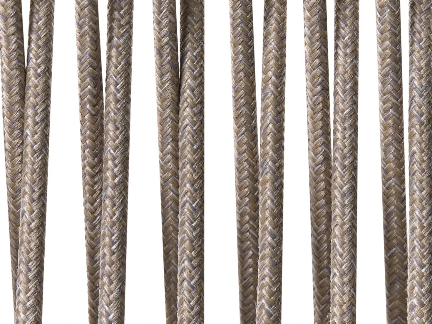Set di divani angolari da giardino 3 posti LEFFE Lato destro Metallo Beige