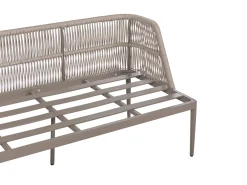 Set di divani angolari da giardino 3 posti LEFFE Lato destro Metallo Beige