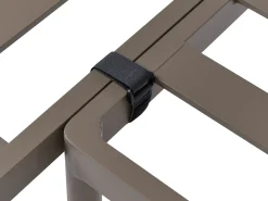 Set di divani angolari da giardino 3 posti LEFFE Lato destro Metallo Beige
