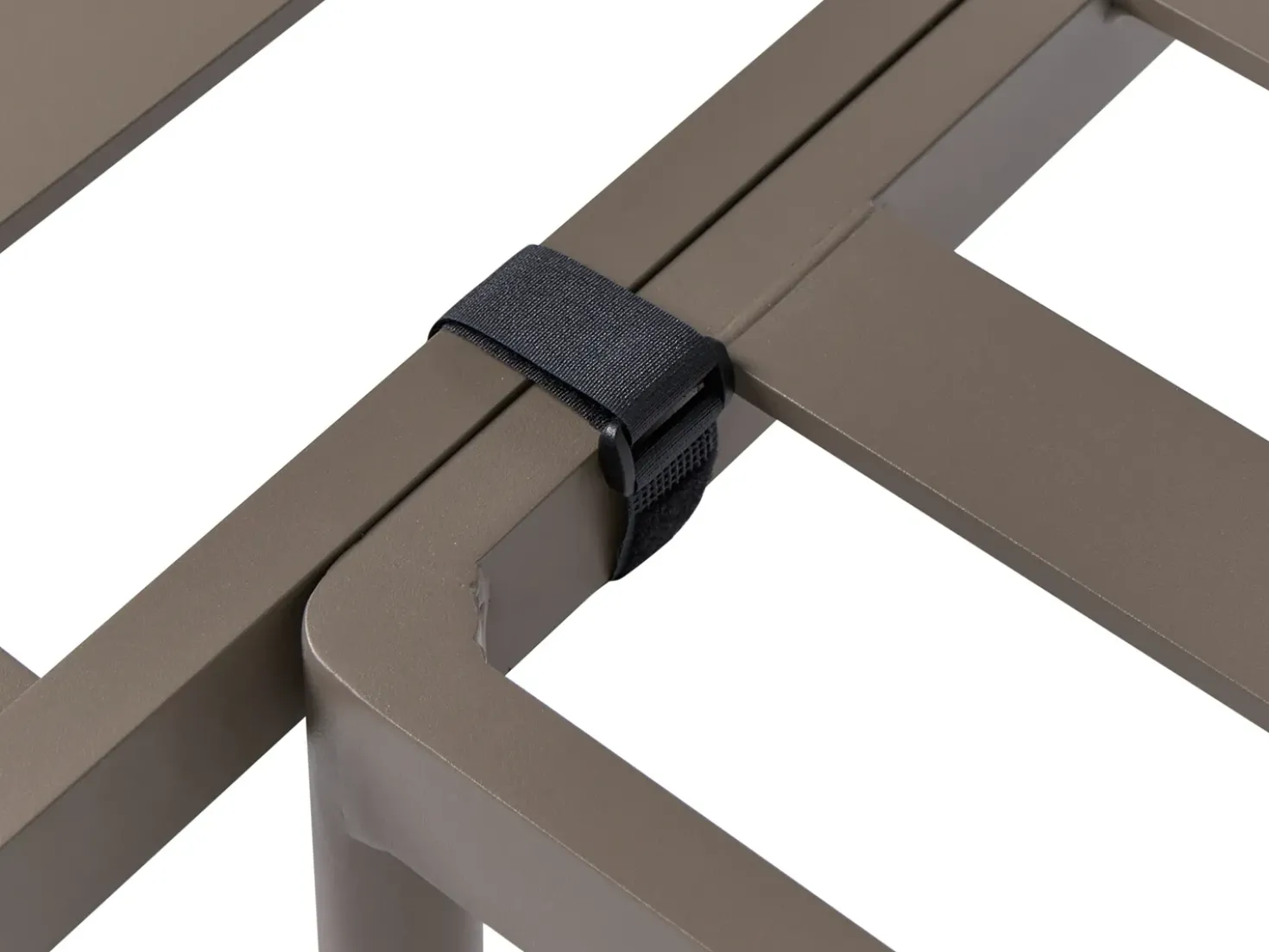 Set di divani angolari da giardino 3 posti LEFFE Lato destro Metallo Beige