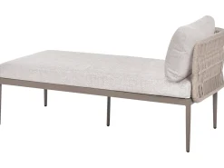 Set di divani angolari da giardino 3 posti LEFFE Lato destro Metallo Beige