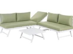 Set di divani angolari da giardino 5 posti COCCORINO Metallo Verde
