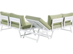 Set di divani angolari da giardino 5 posti COCCORINO Metallo Verde