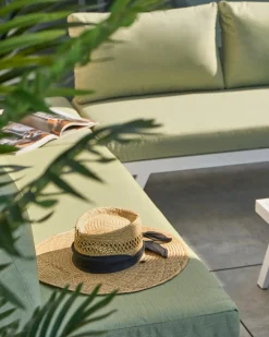 Set di divani angolari da giardino 5 posti COCCORINO Metallo Verde